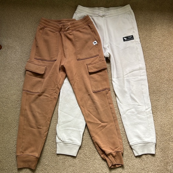 A&F Abercrombie & Fitch Abercrombie Kids Boys Sweatpants Joggers (2 pants) - Picture 1 of 7